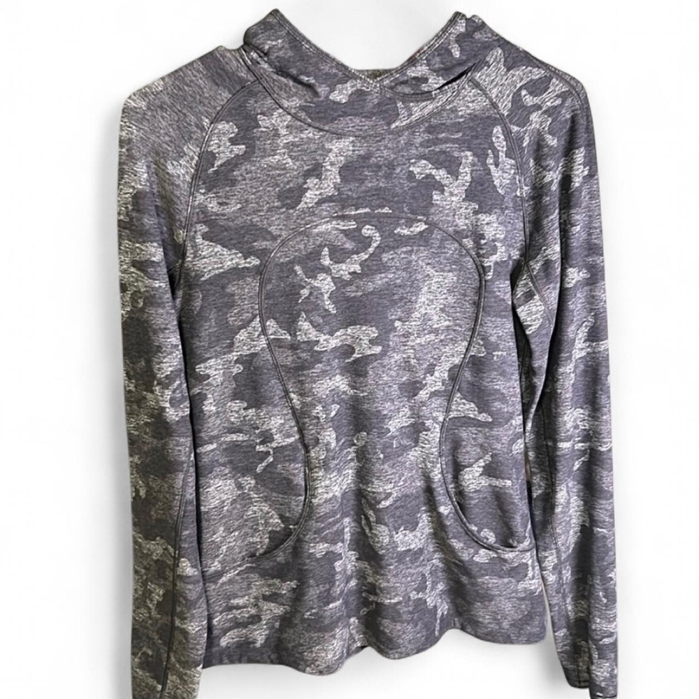 Lululemon grey camo scuba hoodie